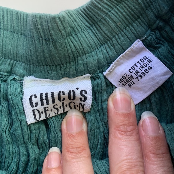 Chico’s Matchstick Maxi Skirt Ombré Green Color Large - Picture 3 of 6